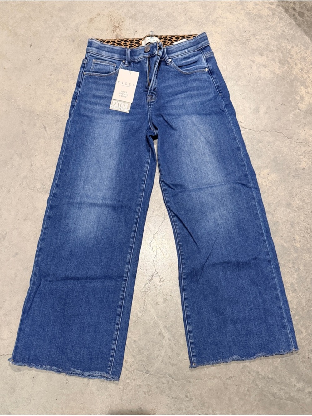 High-Rise mid-rise crop Jeans by Risen size 7, waist 28 tummy control